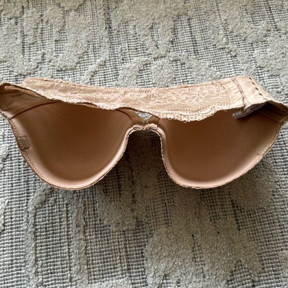 b.tempt’d by Wacoal nude strapless underwire lace bra size 32D - Picture 6 of 15
